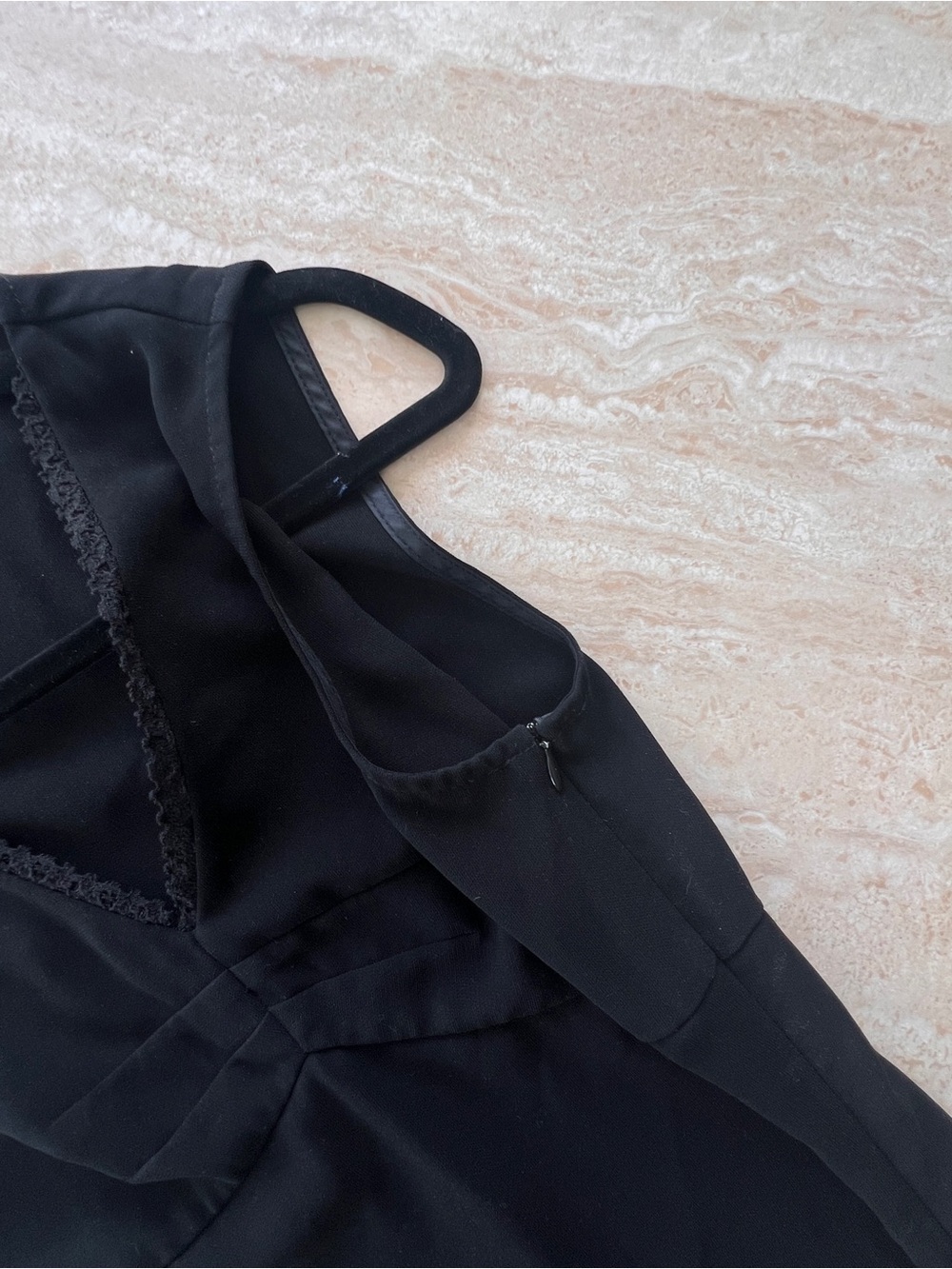 Jacob Vintage V-Neck Black Sleeveless Midi Dress size 5/6 - Picture 4 of 4